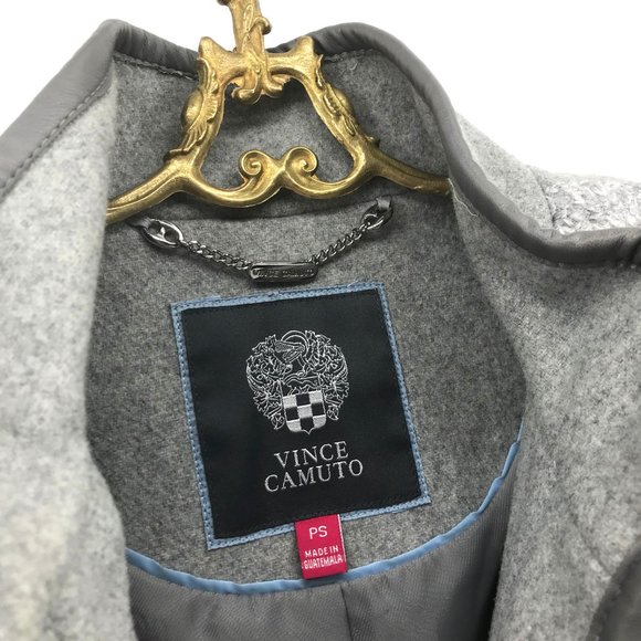 VINCE CAMUTO🌺Grey Belted Boucle Wool Coat NWOT - Picture 6 of 9